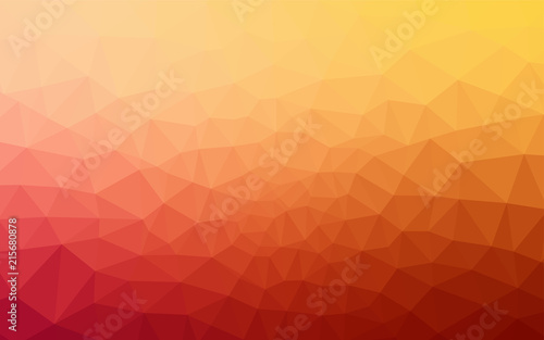 Light Red  Yellow vector low poly cover.