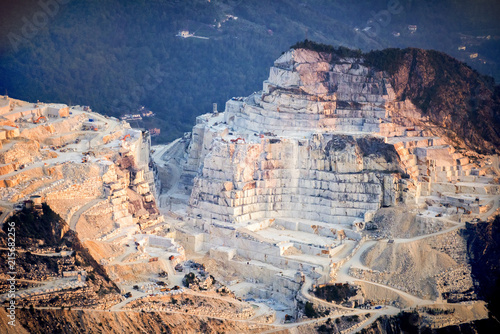 Photography Marble quarry at sunset in Carrara, Tuscany, Italy