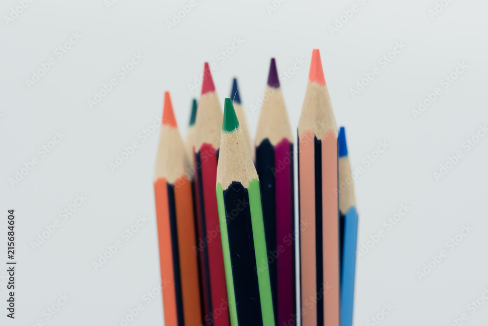 Back to school isolated color pencils Back to school isolated color pencils
