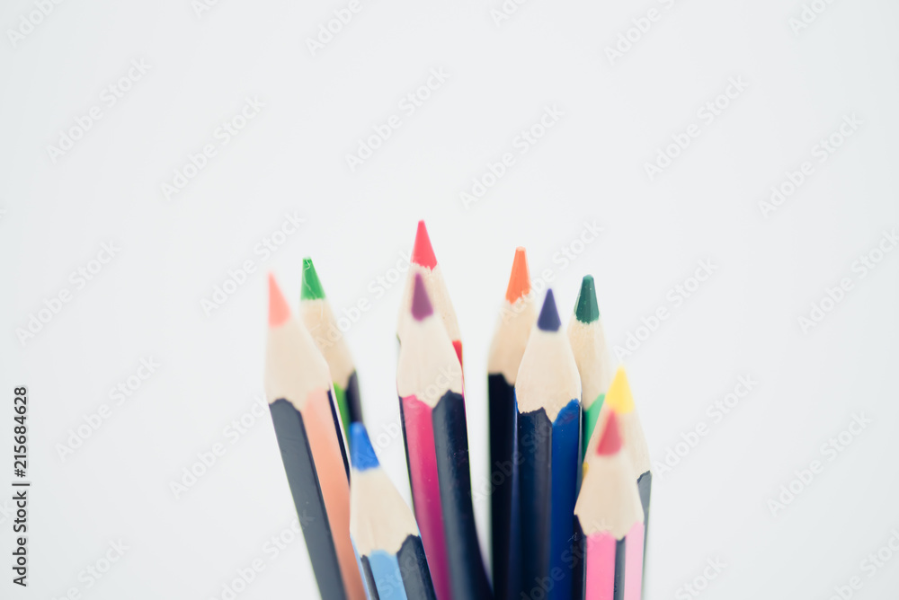 Back to school isolated color pencils Back to school isolated color pencils