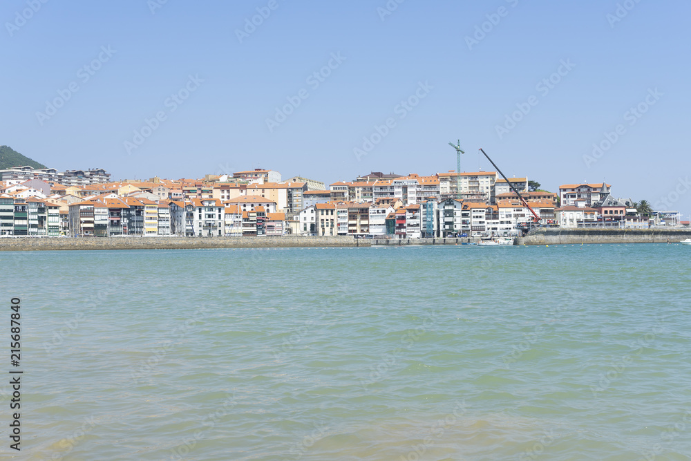 seafront of Lekeito, small town of Pais Vasco coast, Spain