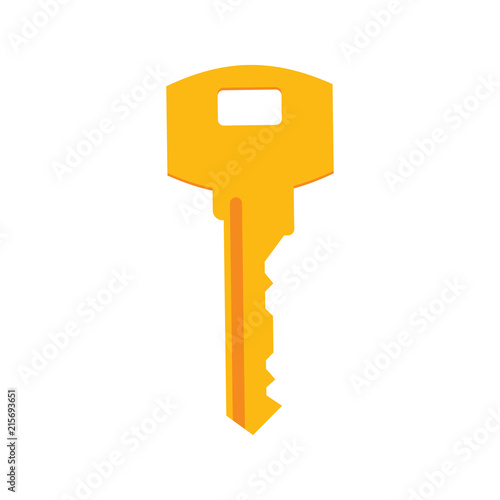 Image of a yellow key on a white background