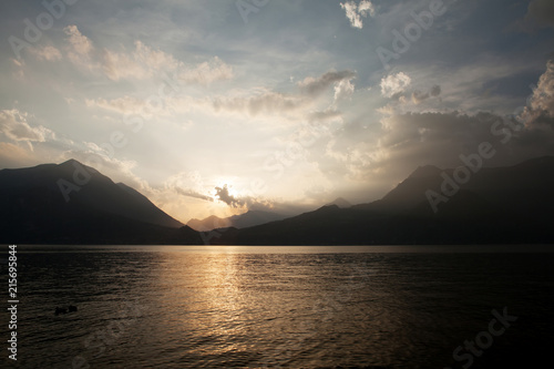 Lake Como sunset landscape