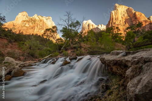 Sunrise at the Court of the Patriarchs, Zion NP, Utah, USA