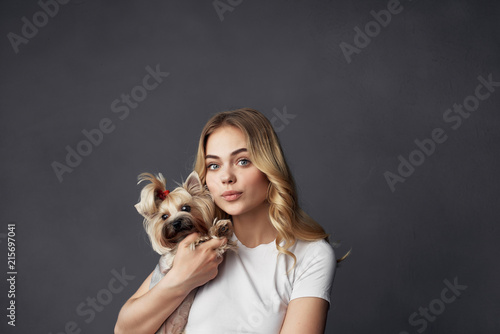 woman with a dog