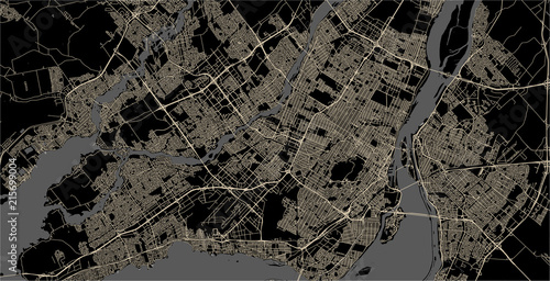 vector map of the city of Montreal , Canada