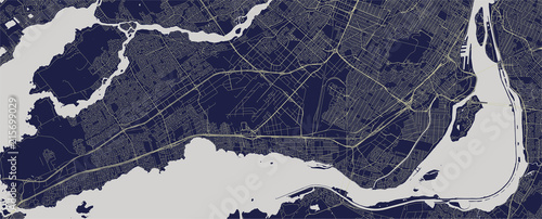 vector map of the city of Montreal , Canada photo