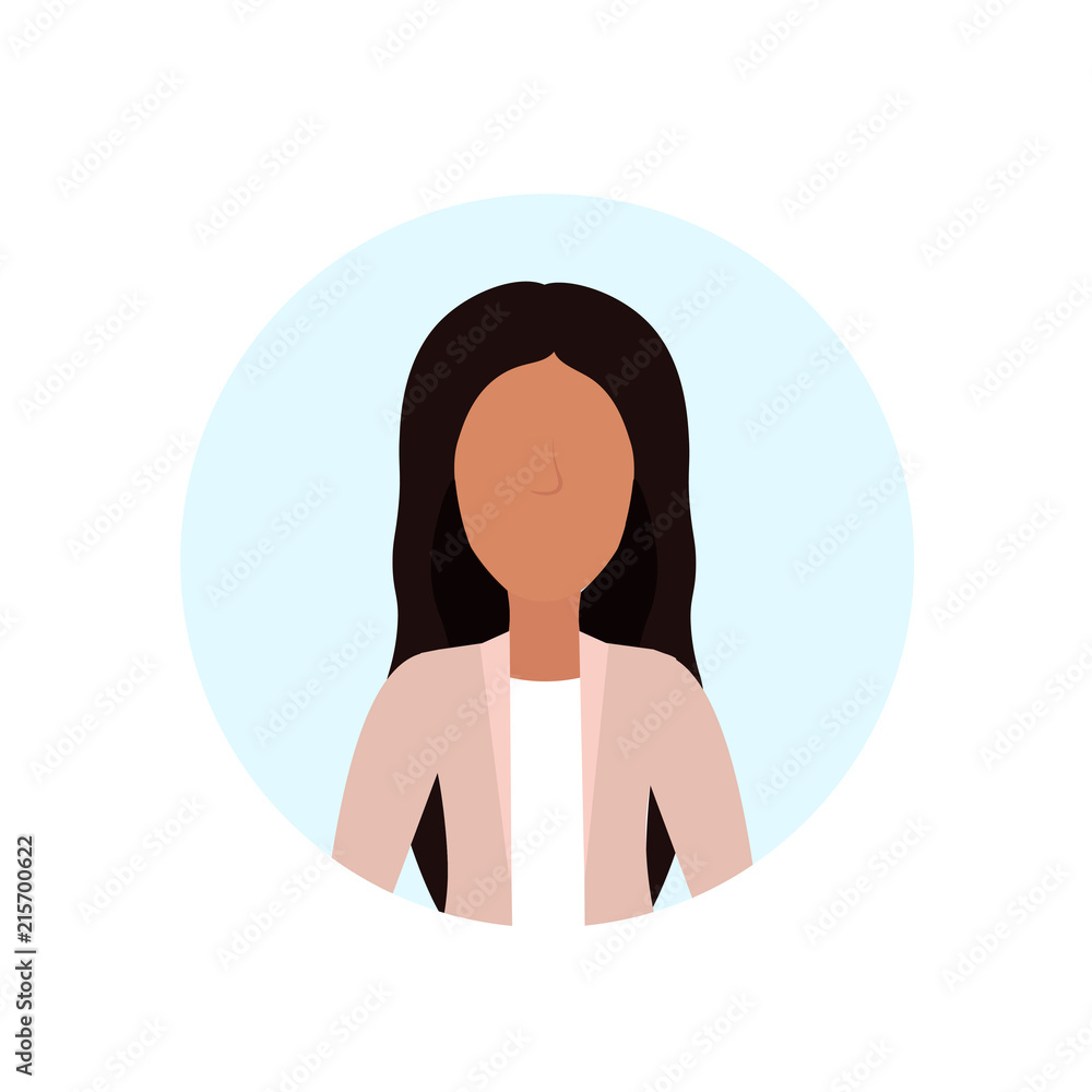 woman avatar isolated faceless female cartoon character portrait flat vector illustration woman avatar isolated faceless female cartoon character portrait flat vector illustration