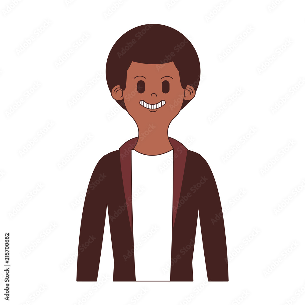 Young man cartoon profile vector illustration graphic design Young man cartoon profile vector illustration graphic design