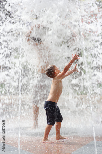 GOMEL  BELARUS Children bathing in the fountain. Square named after. Gromyko.