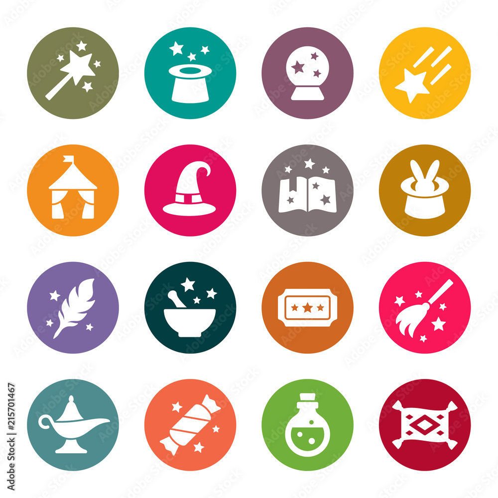 Magic colourful icon set Magic colourful icon set