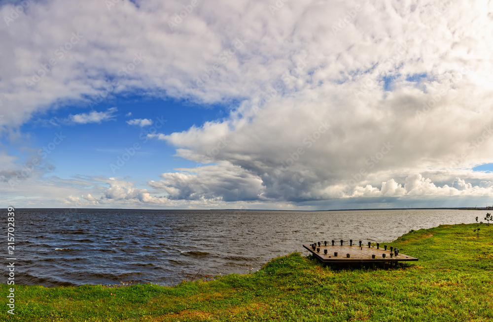 Windy autumn day on the shore of lake Ladoga. Windy autumn day on the shore of lake Ladoga.
