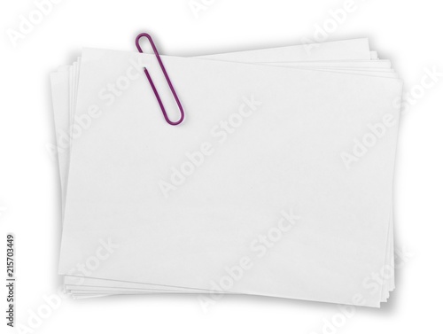 Blank Cards with Paper Clip