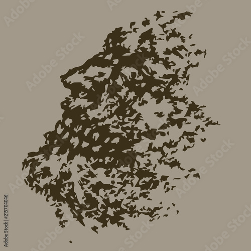 Scary profile face with maniacal expression. Vector illustration. Genre of horror. Scary monster character.