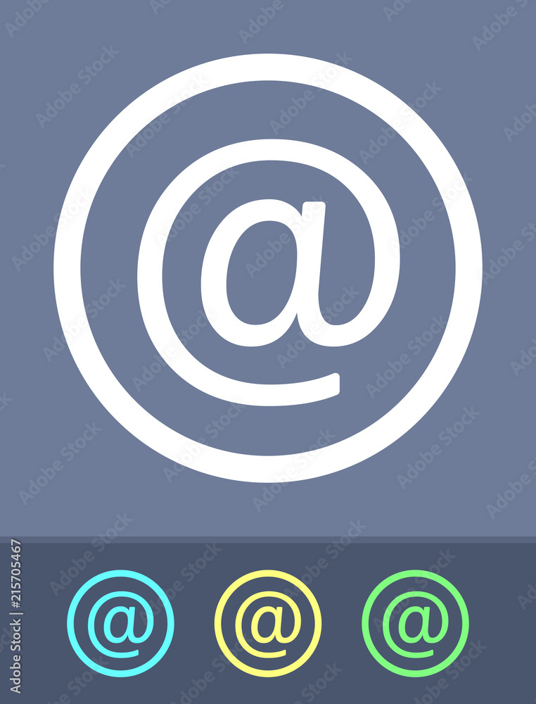 At Sign - Simple Buttons At Sign - Simple Buttons