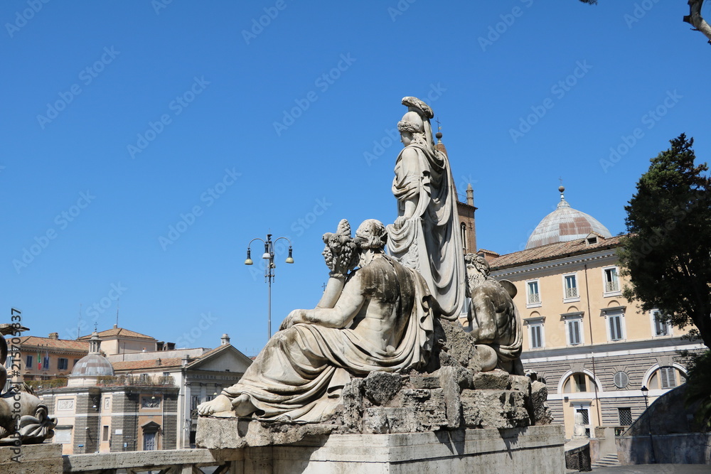 Piazza del Popolo in Rome, Italy 