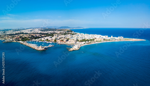 Fototapeta Naklejka Na Ścianę i Meble -  Mandraki port Rhodes city, Greece