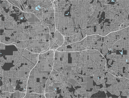vector map of the city of Atlanta, USA