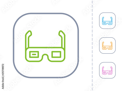 3D Glasses - Simple Icons