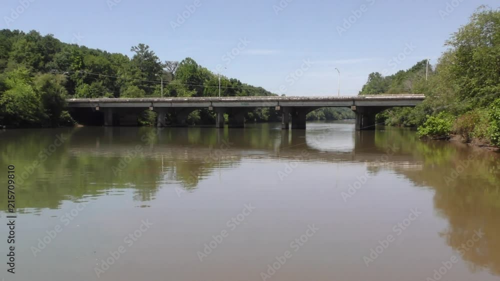 Georgia, Riverside Park, A view of Roswell Road bridge crossing the Chattahoochee River Georgia, Riverside Park, A view of Roswell Road bridge crossing the Chattahoochee River
