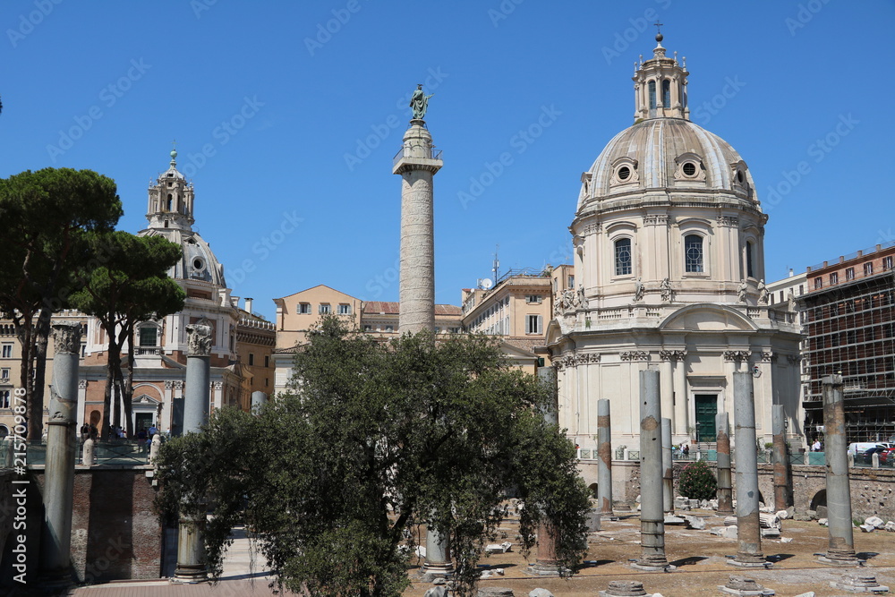 Santa Maria di Loreto and Santissimo Nome di Maria al Foro Traiano in Rome, Italy 