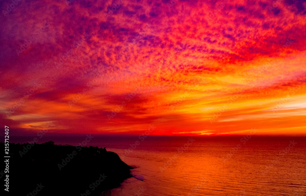 Redondo Beach Gorgeous sunset coast of Southern Clifornia