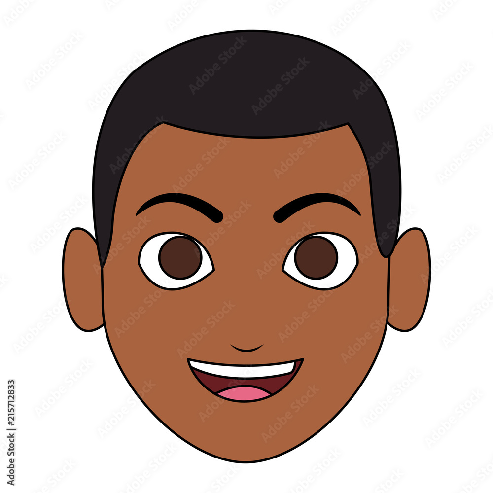 Young man face cartoon vector illustration graphic design Young man face cartoon vector illustration graphic design