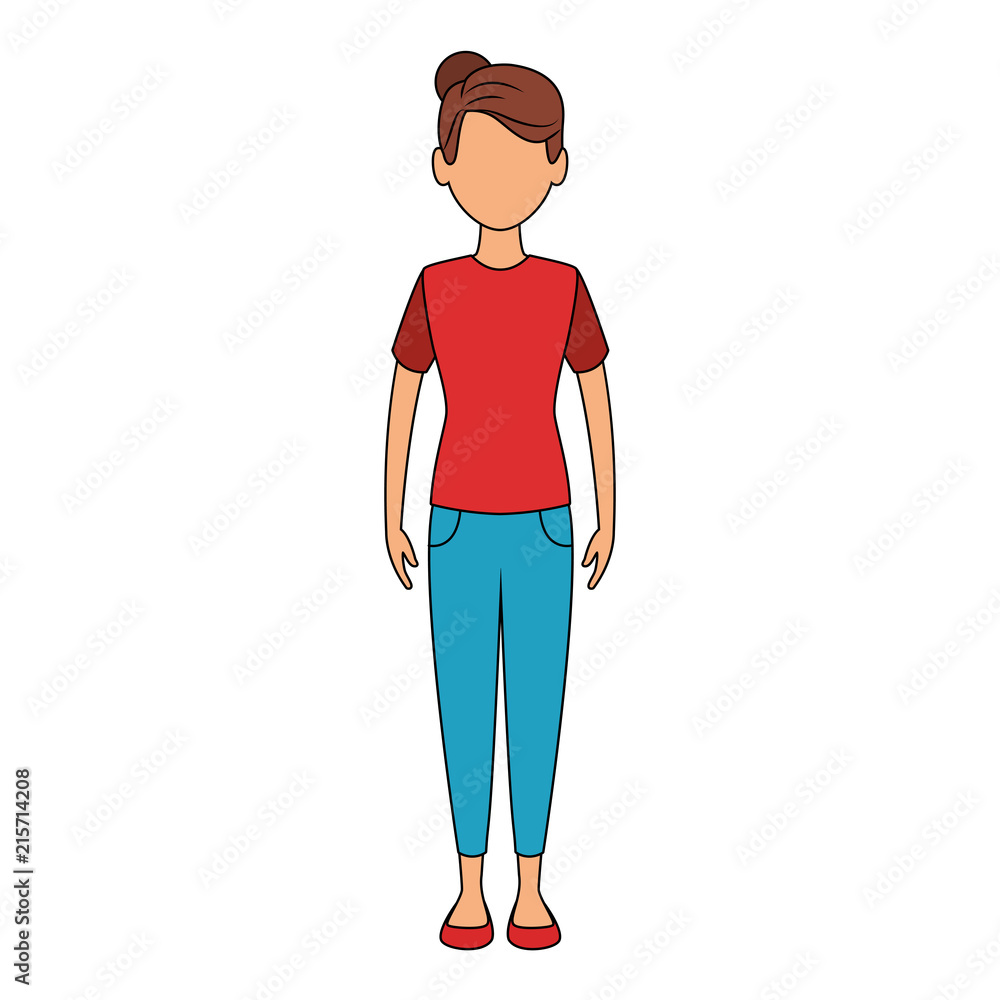 Young woman cartoon vector illustration graphic design Young woman cartoon vector illustration graphic design