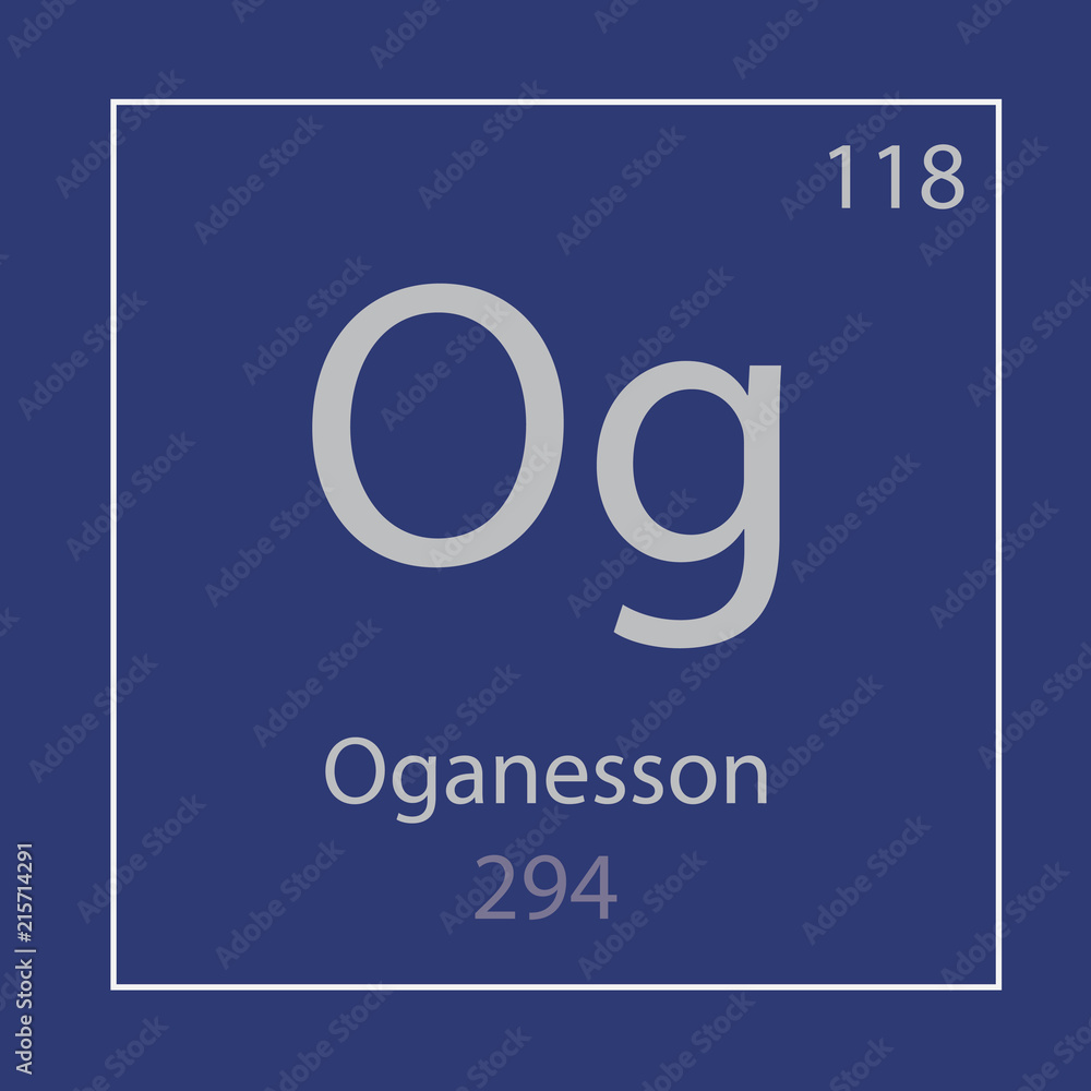 Fototapeta premium Oganesson Og chemical element icon- vector illustration