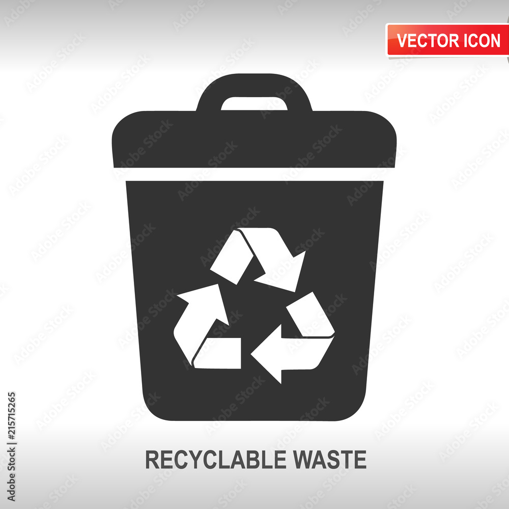 recyclable waste vector icon recyclable waste vector icon