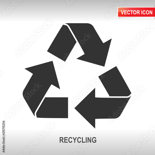 mark recycling vector icon