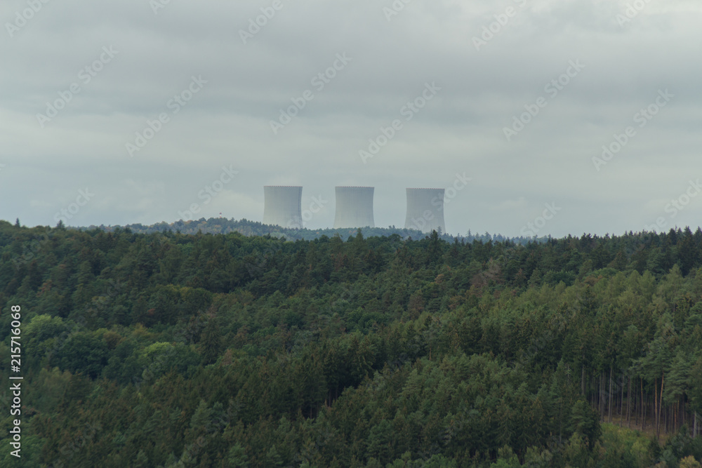3x AKW Schornsteine in der Natur 3x AKW Schornsteine in der Natur
