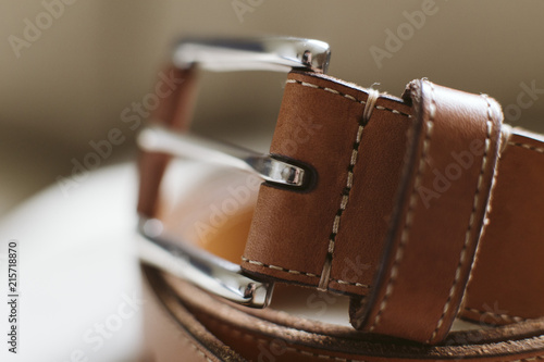 Ceinture en cuir maron photo