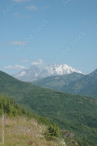 Rolling hills with Mt. St. Helens in the background, Washington