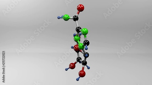 Ribavirin molecule. Molecular structure of antiviral drug ribavirin, also known as tribavirin.
 photo