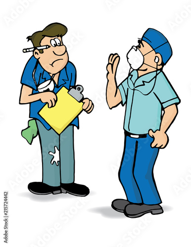 Hombres hablando en el trabajo 