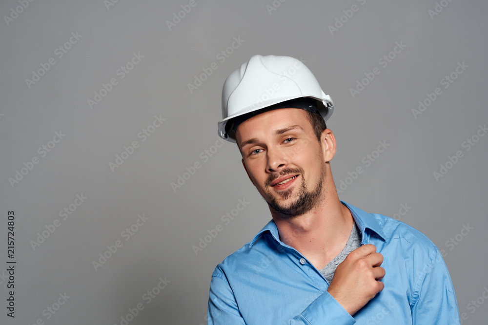 builder in a white helmet builder in a white helmet