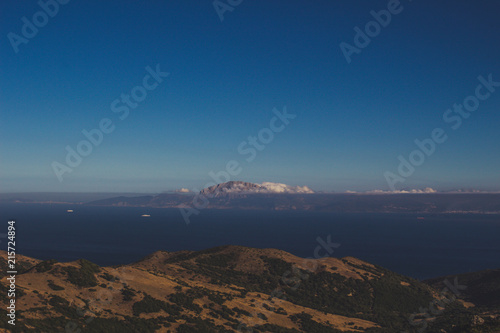 Landscape. View of Africa and the Atlantic Ocean from the observation deck of Spain.