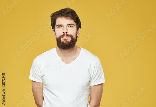 man in white t-shirt