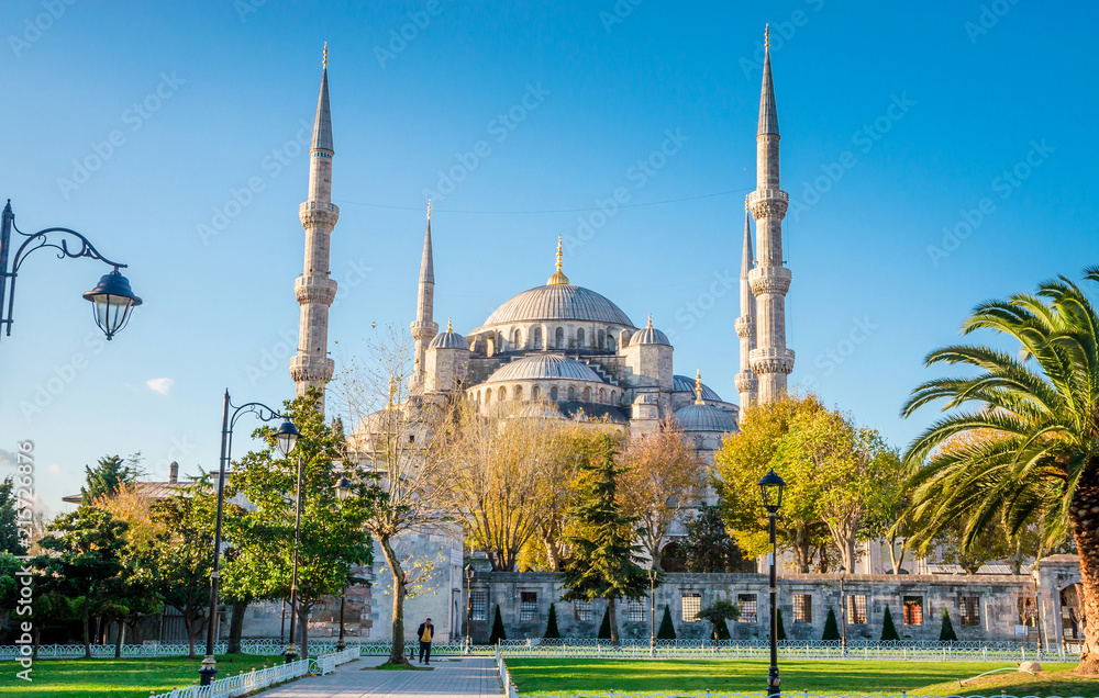 The Blue Mosque, (Sultanahmet Camii), Istanbul, Turkey.