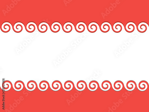 red ribbon with an ornament on the edges