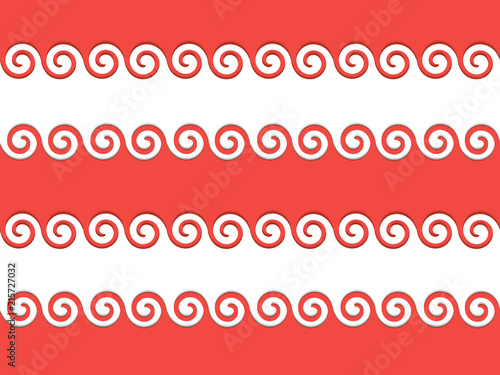red ribbon with an ornament on the edges
