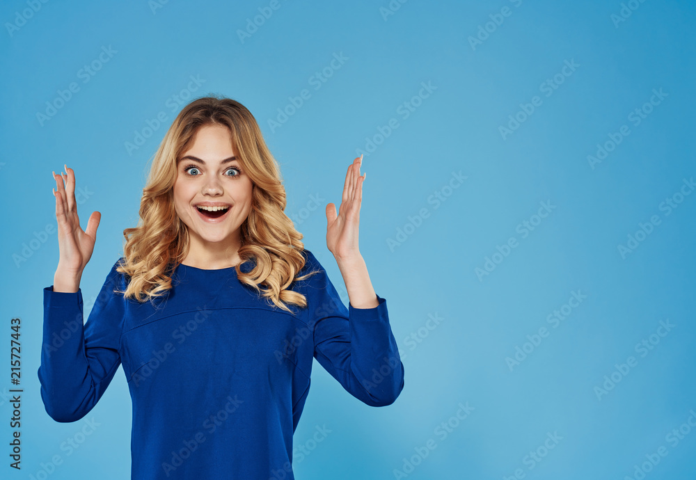 woman in blue woman in blue