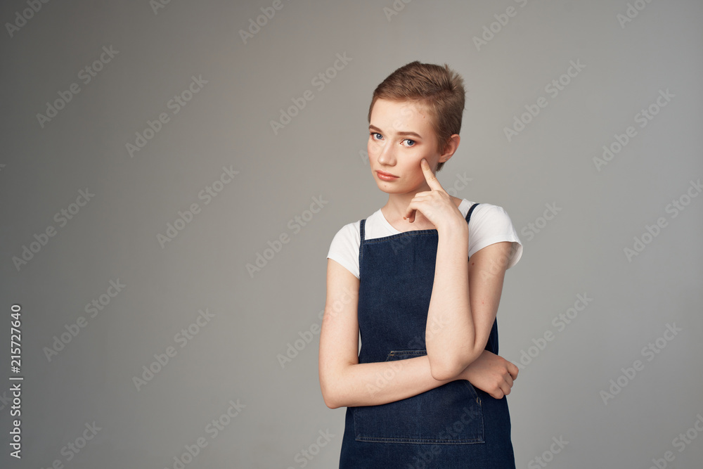 short-haired woman short-haired woman