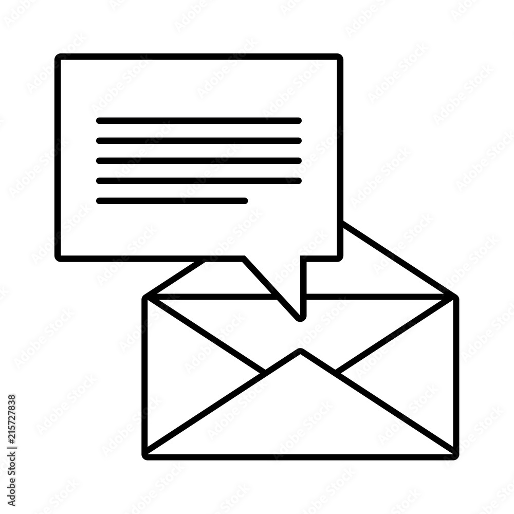 envelope and speech bubble envelope and speech bubble