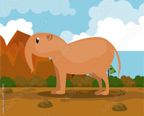 Anteater in the african savanna cartoons vector illustration graphic design