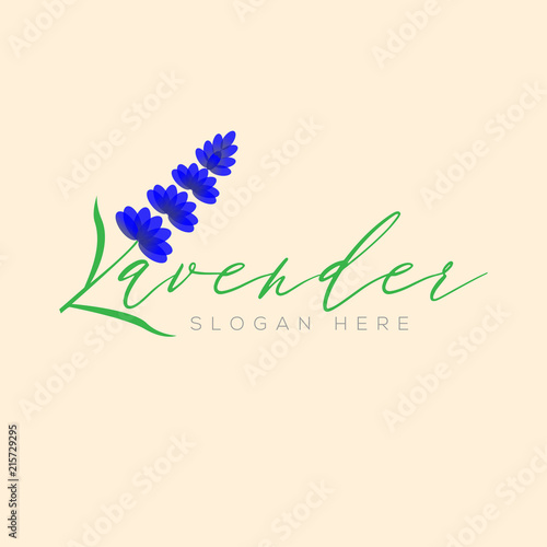 Fototapeta Naklejka Na Ścianę i Meble -  Lavender Logo icon vector template