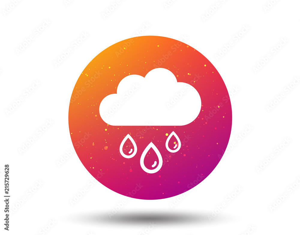 Cloud with rain drops icon. Rainy day sign. Cloud with rain drops icon. Rainy day sign.