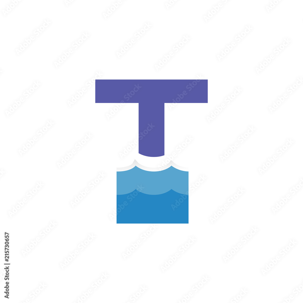 T Letter and creative wave logo vector template T Letter and creative wave logo vector template