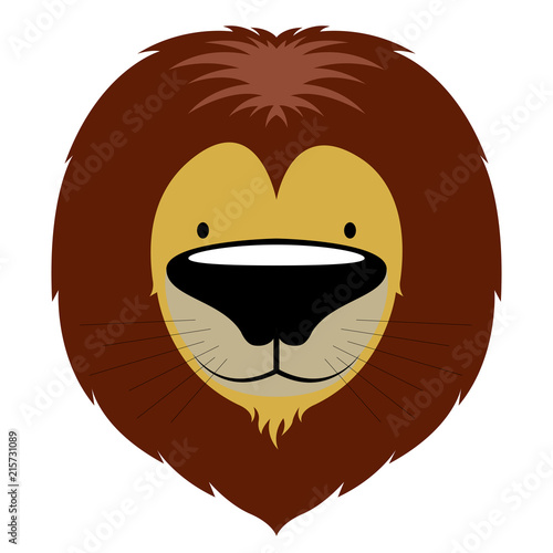 Fototapeta Naklejka Na Ścianę i Meble -  Isolated cute lion avatar
